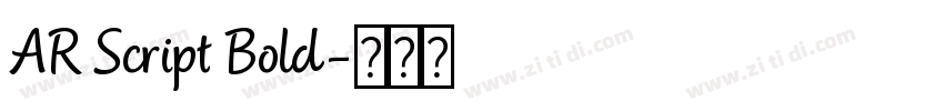 AR Script Bold字体转换